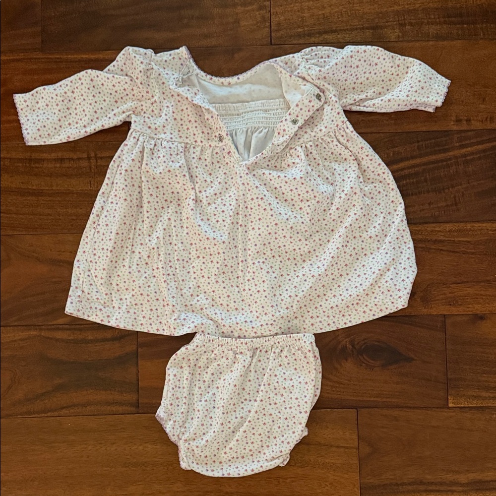 Kissy Kissy Pink Floral Baby Dress with Bloomers